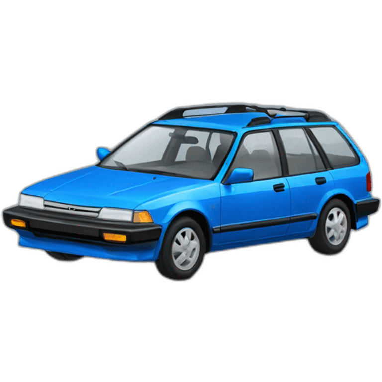 Blue 1990 Honda Civic wagon emoji