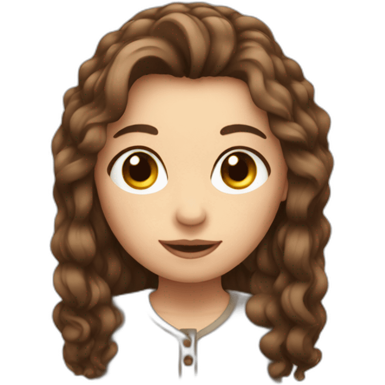 moni with brown hair from germany emoji