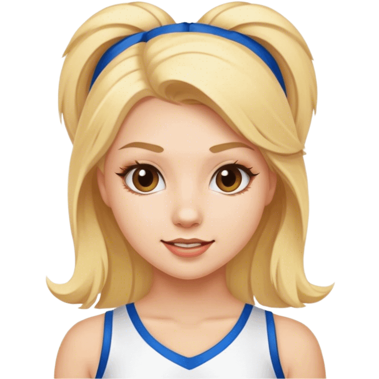 blonde cheerleader emoji