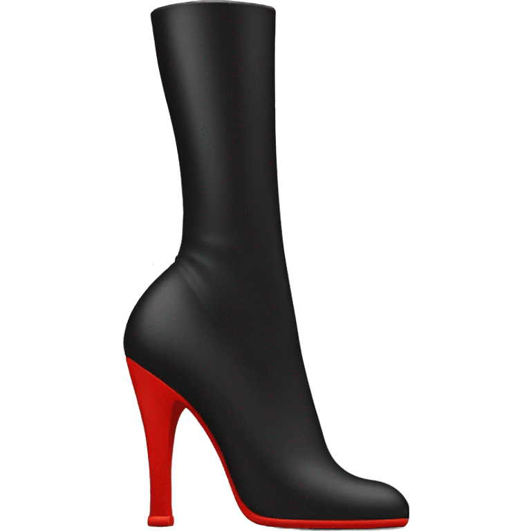 black heel with red sol emoji