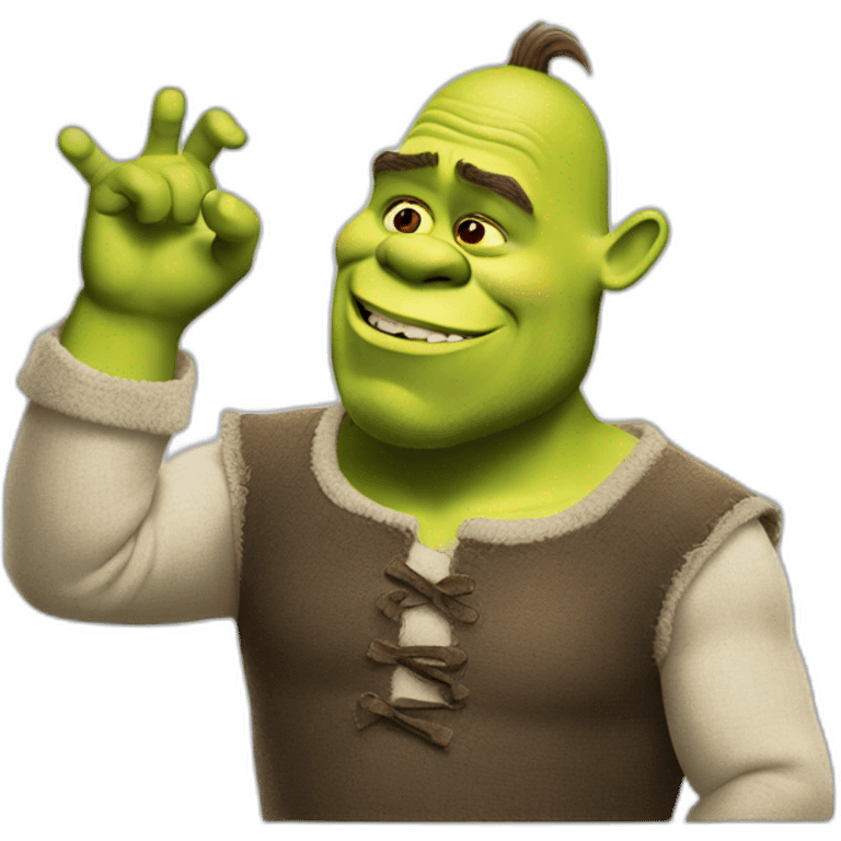 shrek scratching the top of his head with one finger emoji