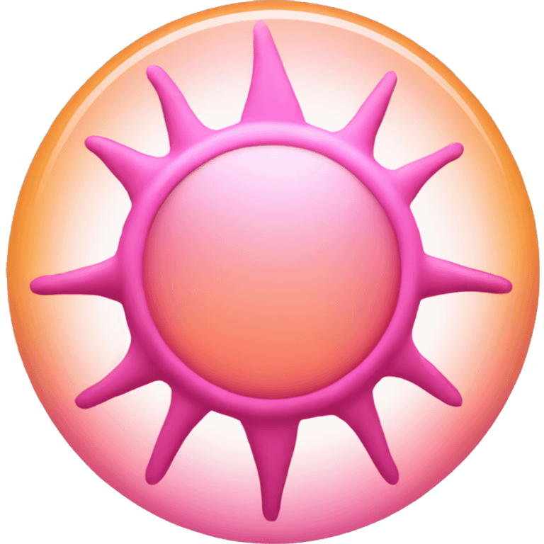 Pink sun glow  emoji