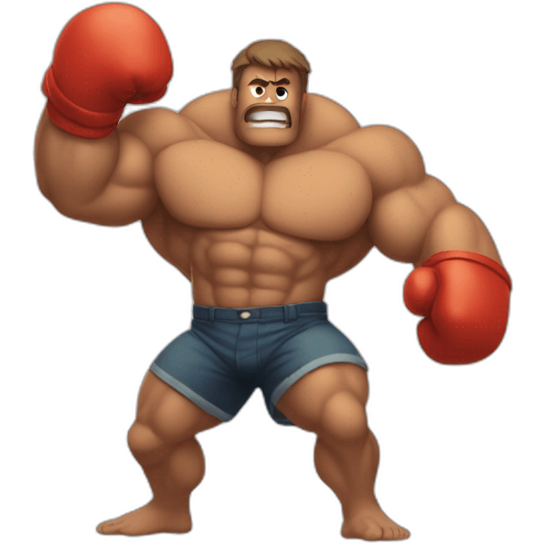 Big Buff guy beating up Children emoji