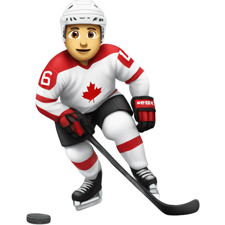 Canadian playing hockey  emoji