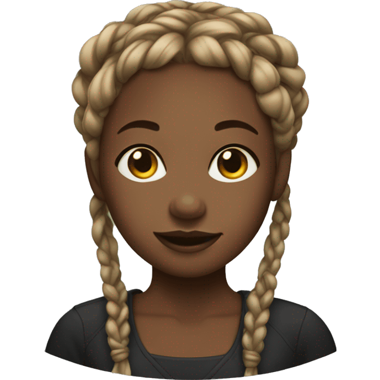 Black girl with braids emoji