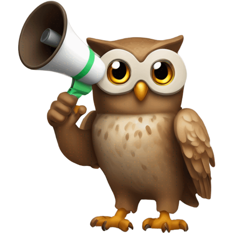 duolingo owl with megaphone emoji