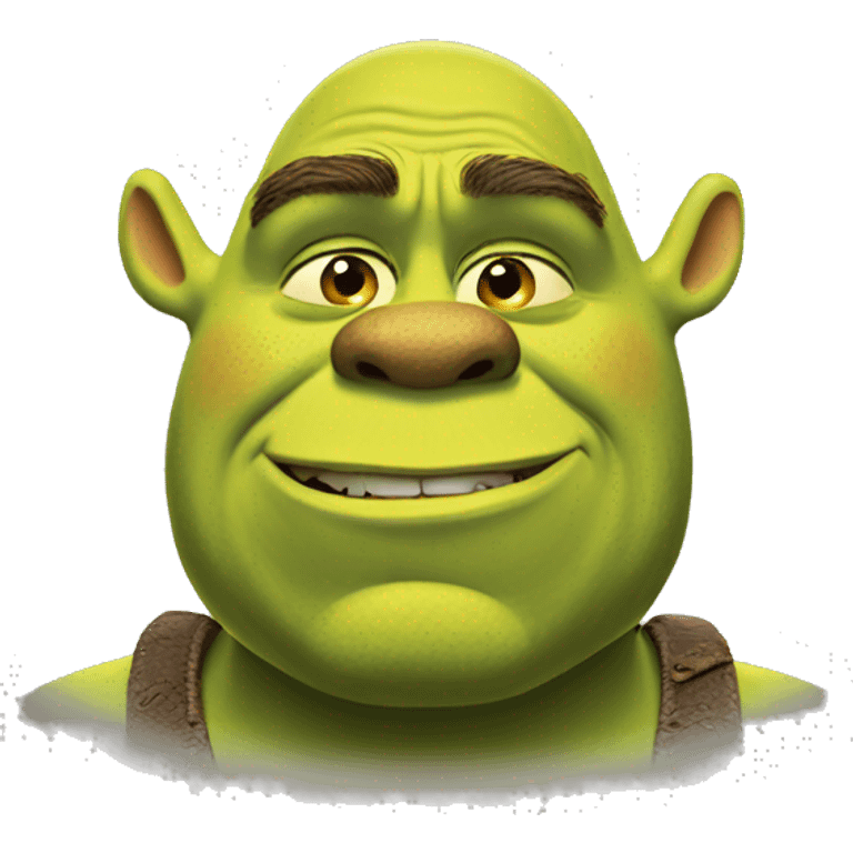 Shrek side eyeing emoji