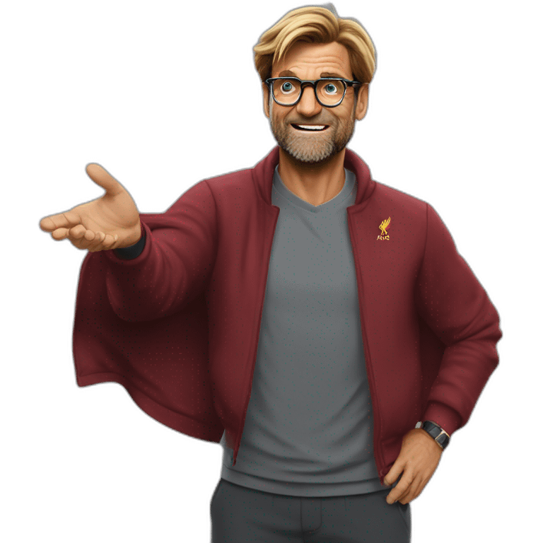 Jurgen Klopp shoulder shrug don't know emoji