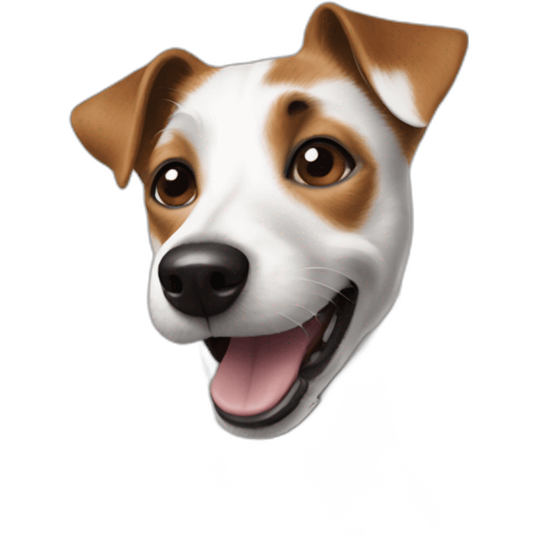 Jack Russell Terrier hyped emoji