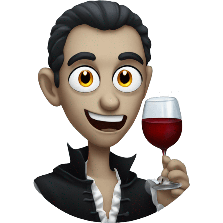 vampire drinking wine emoji