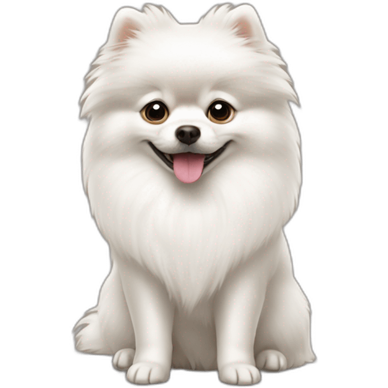 White pomeranian bark emoji