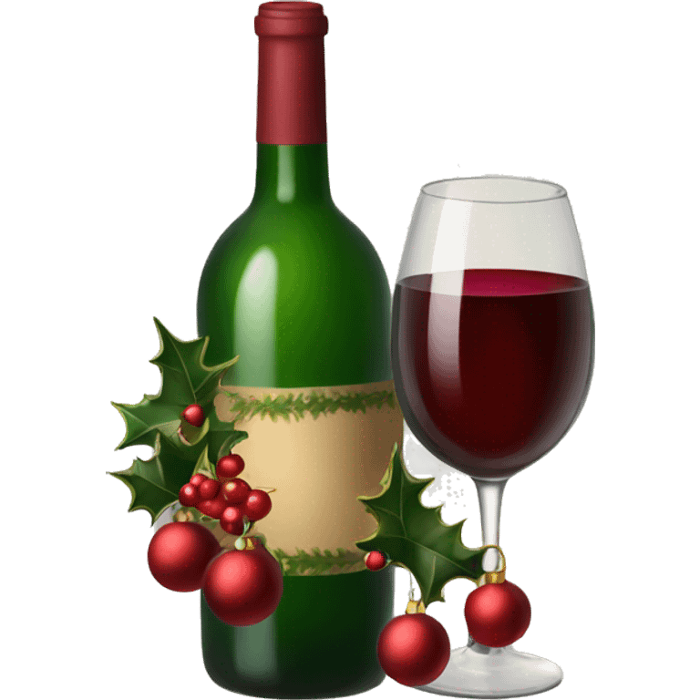 Christmas wine emoji