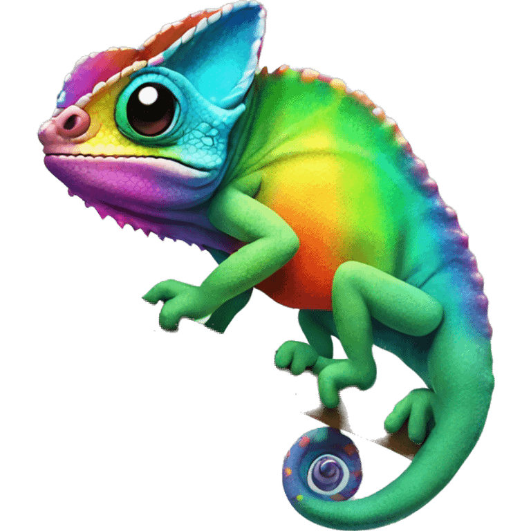 rainbow chameleon emoji