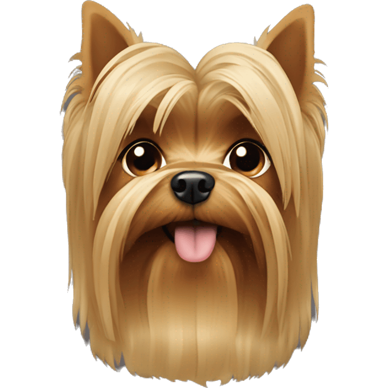 Yorkshire Terrier long hair covering his face emoji