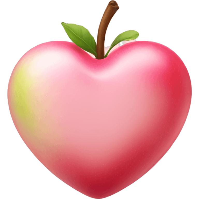 Apple heart light pink emoji