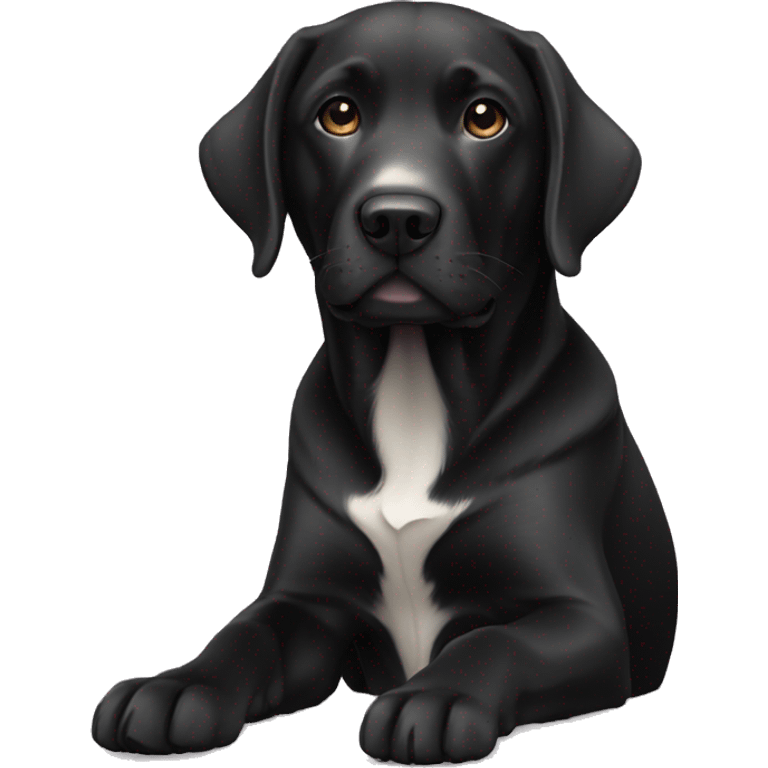 Dog Labrador black emoji