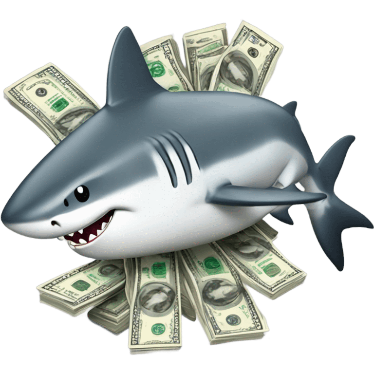 Shark with money emoji