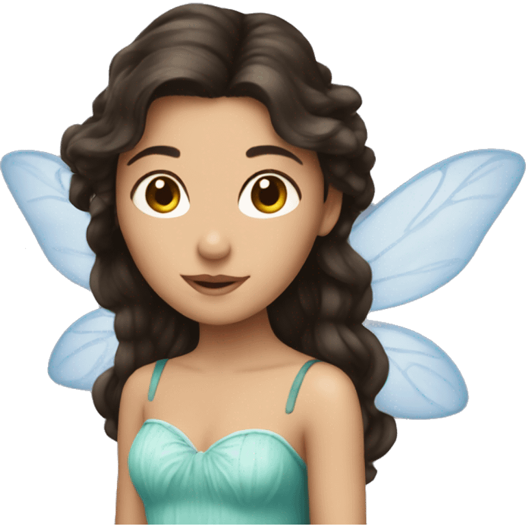 Brunette fairy emoji