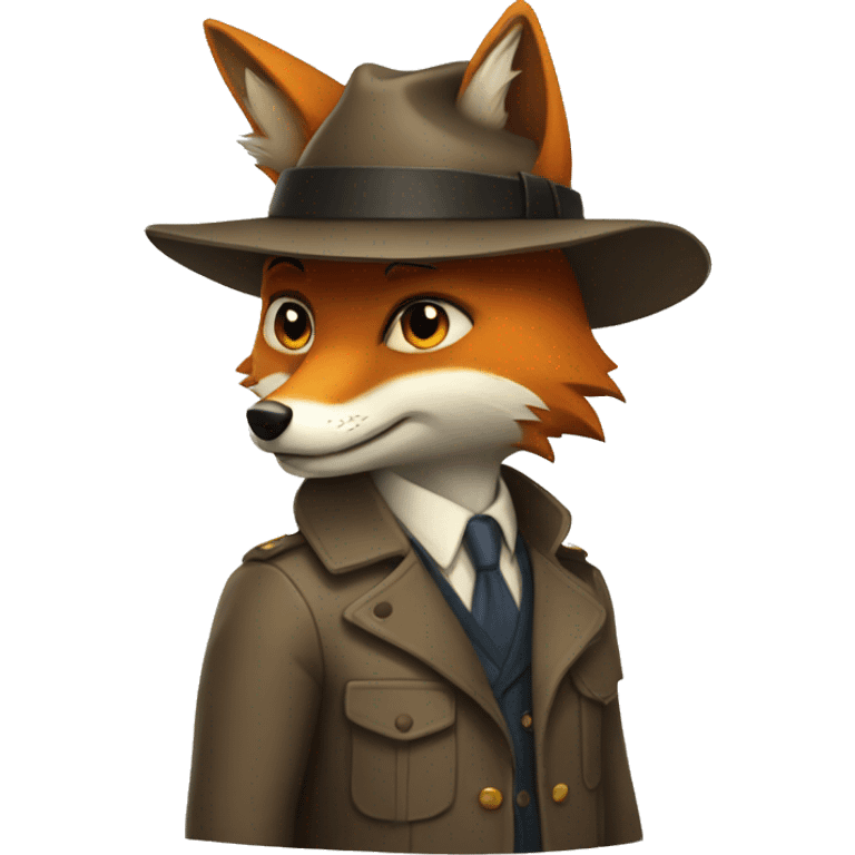 Detective fox emoji