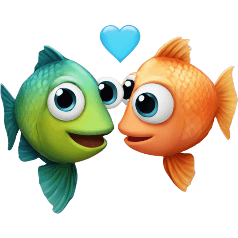 Fish in love  emoji