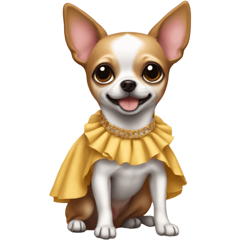 Chihuahua with dress  emoji