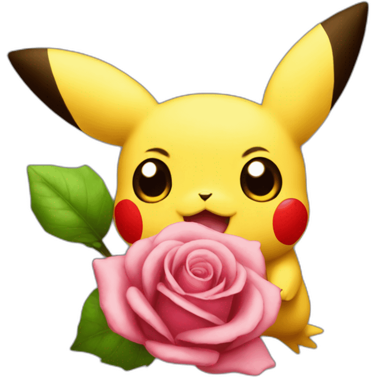 Pikachu rose emoji