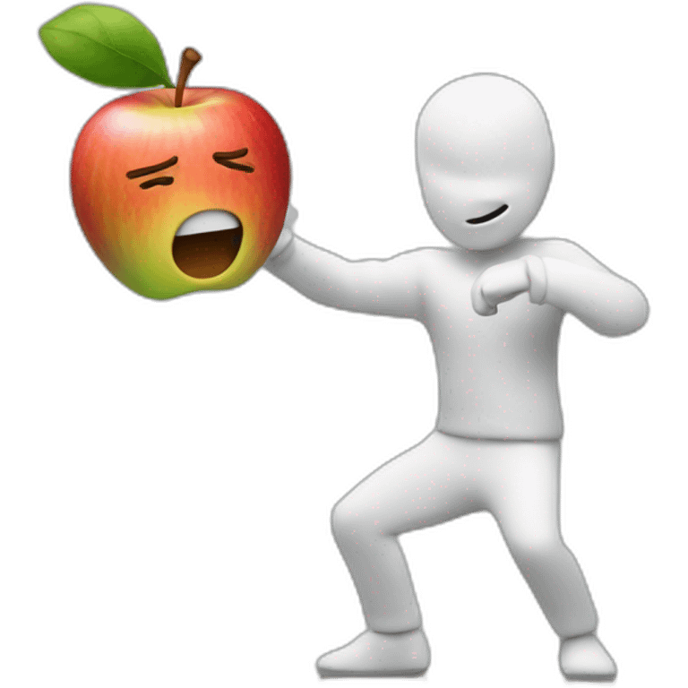 apple emoji doing a dab emoji