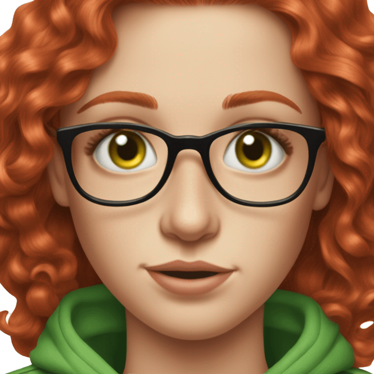 Hyperrealist Preppy green eyes red hair with bag of money. new england emoji