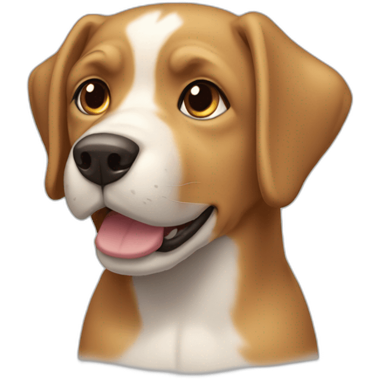 Perro de agua marrón claro emoji