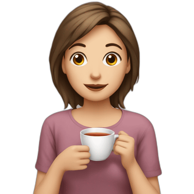 girls drinking tea emoji