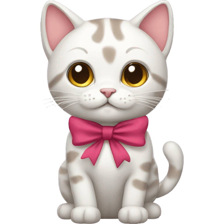 Cat with a bow on top emoji