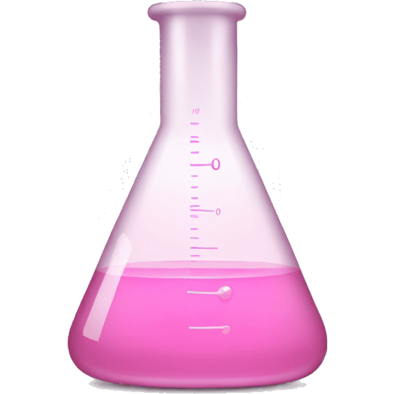 Erlenmeyer filled by light pink liquid emoji