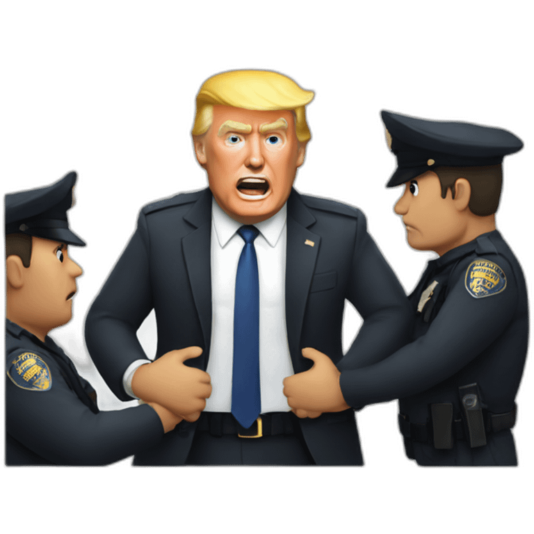 trump-getting-arrested emoji