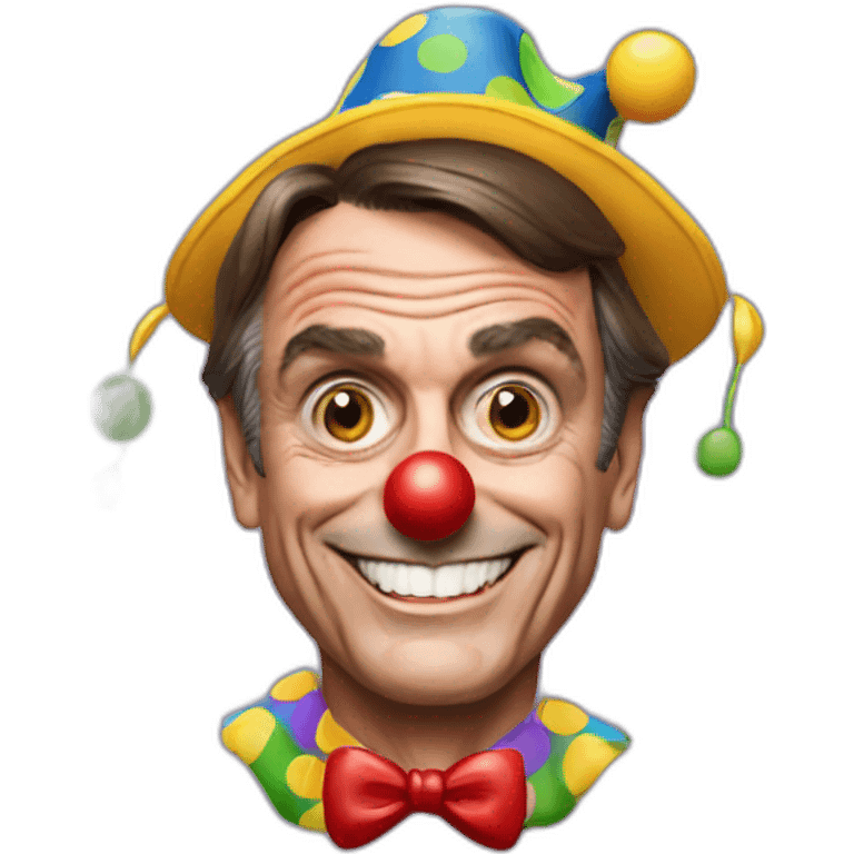 Jair Bolsonaro dressing as a clown emoji