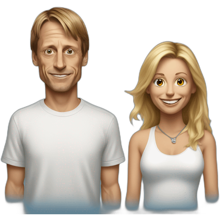 Tony Hawk and Cathy hawk emoji