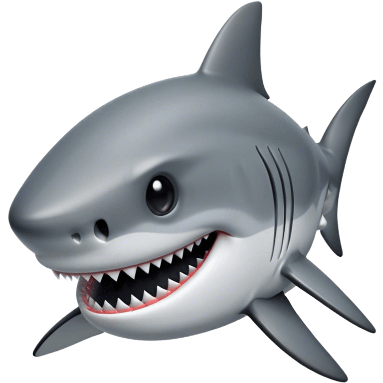 grey and black shark emoji