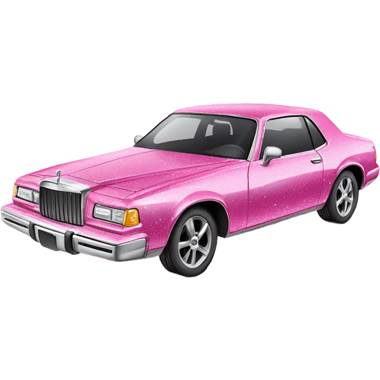 Pink ombre luxurious car with glitter  emoji