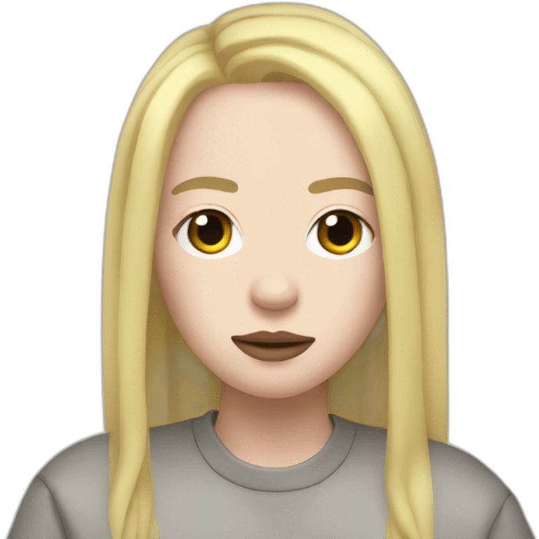 Billie Eilish with blond hair emoji