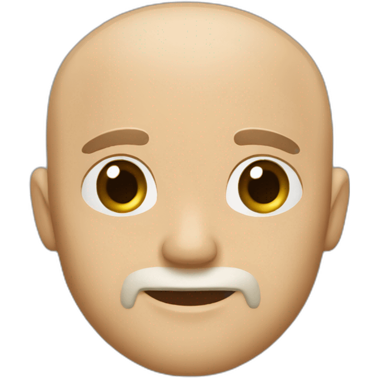 Short hair, balding, short beard, white skin, brown hair emoji