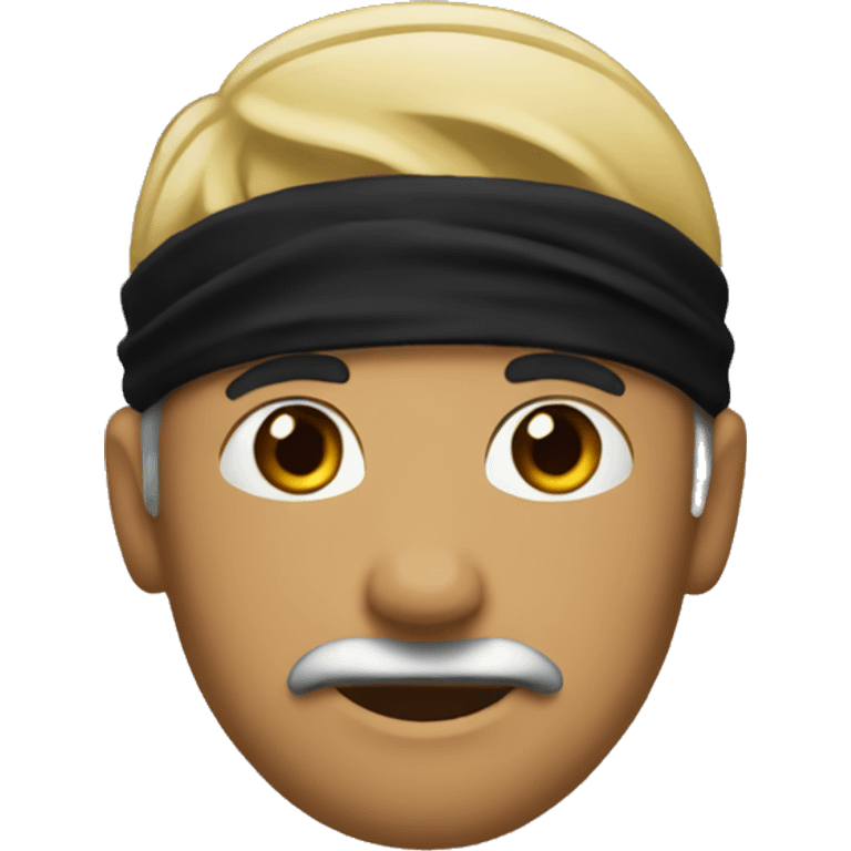 man with a black bandana around his neck emoji