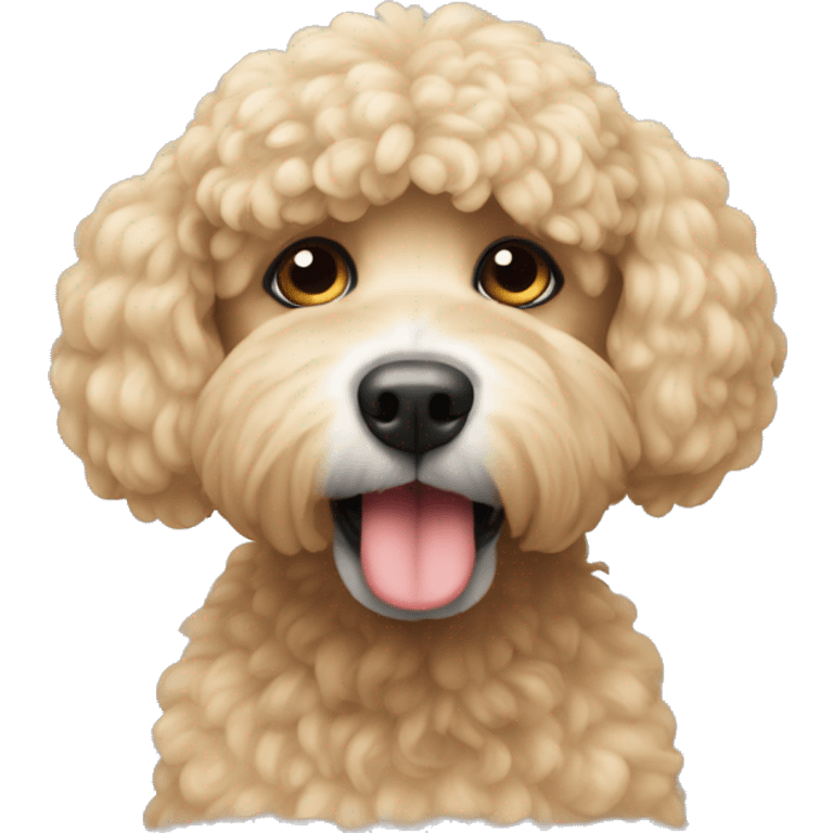 Caniche et coeur emoji