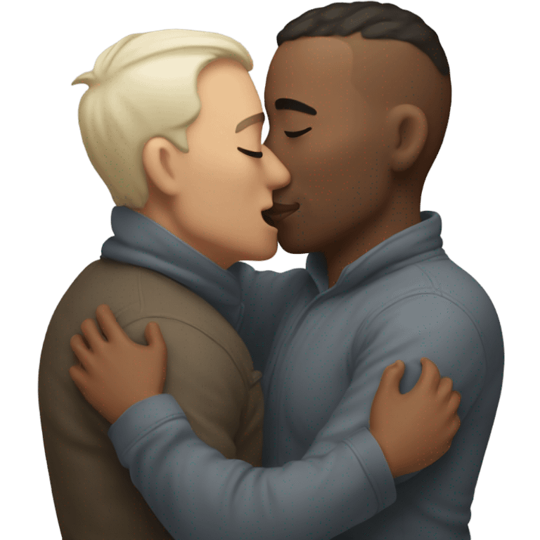 Men kissing  emoji