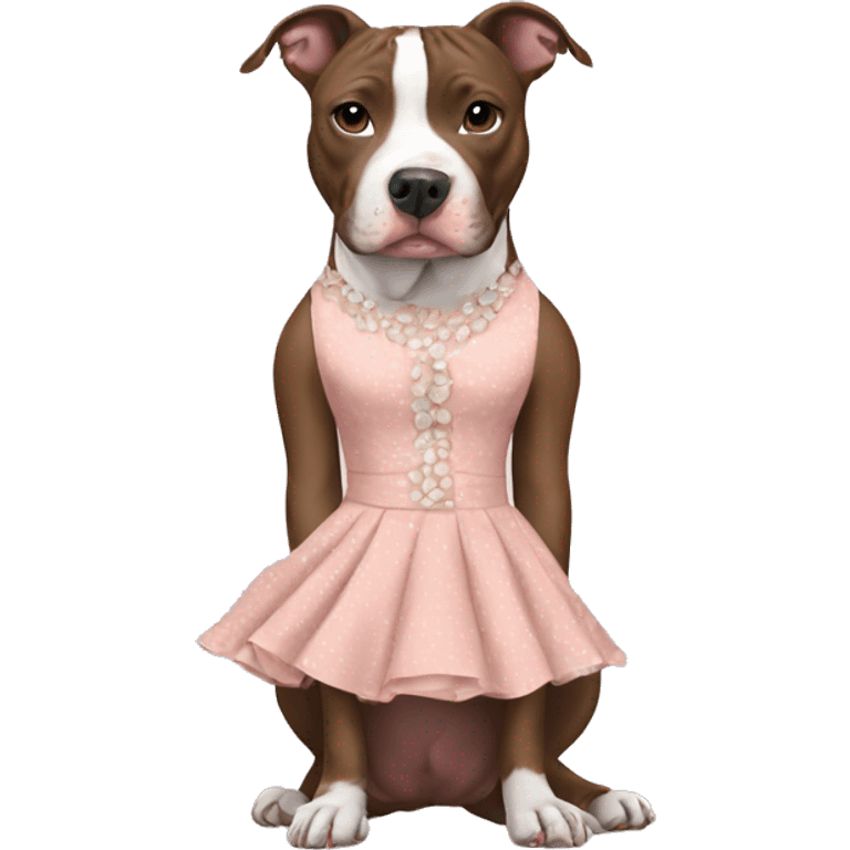 Pit bull in a dress  emoji