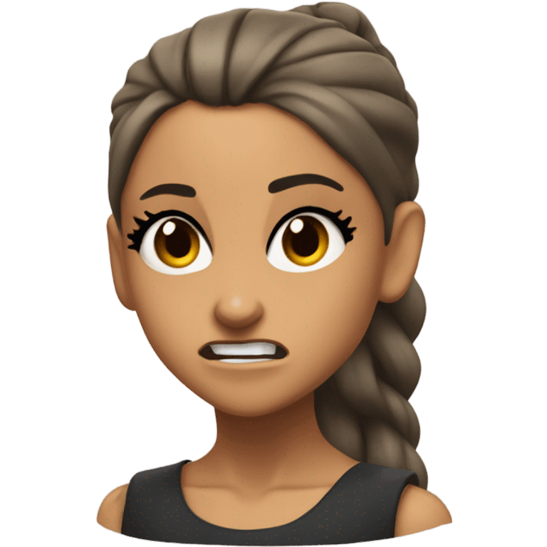 Ariana grande angry steam coming out of ears emoji