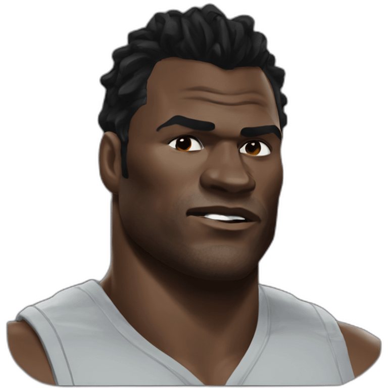 Francis Ngannou pleure emoji