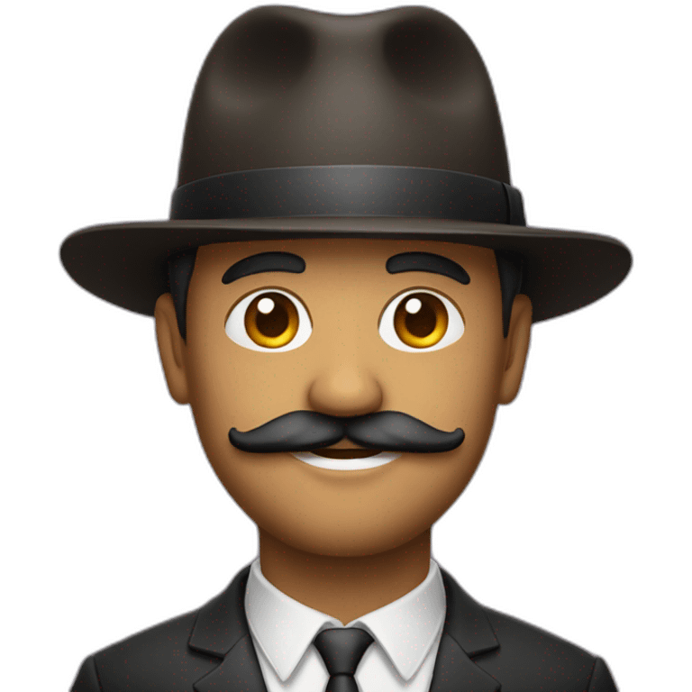 Man with little moustache and a hat emoji