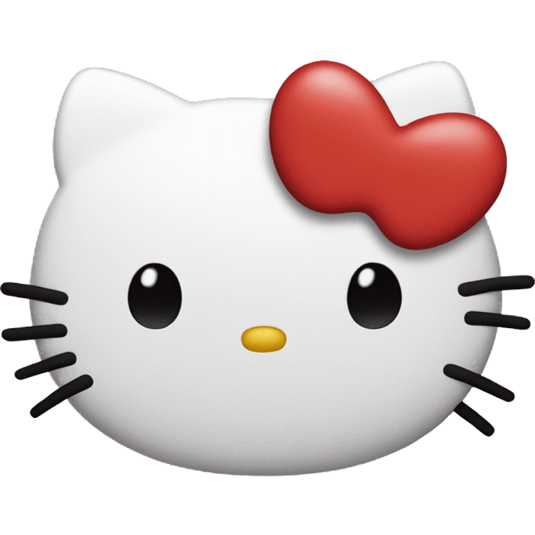 Hello kitty kissy face with heart emoji