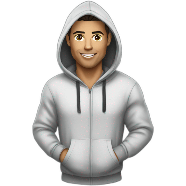 Ronaldo in a hoodie emoji