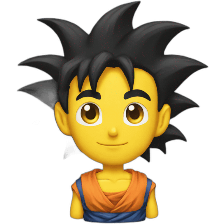 Goku with peñarol shirt emoji