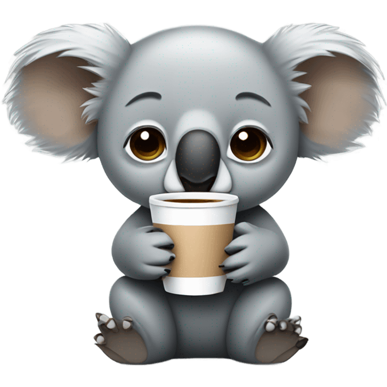 Koala drinking coffee  emoji